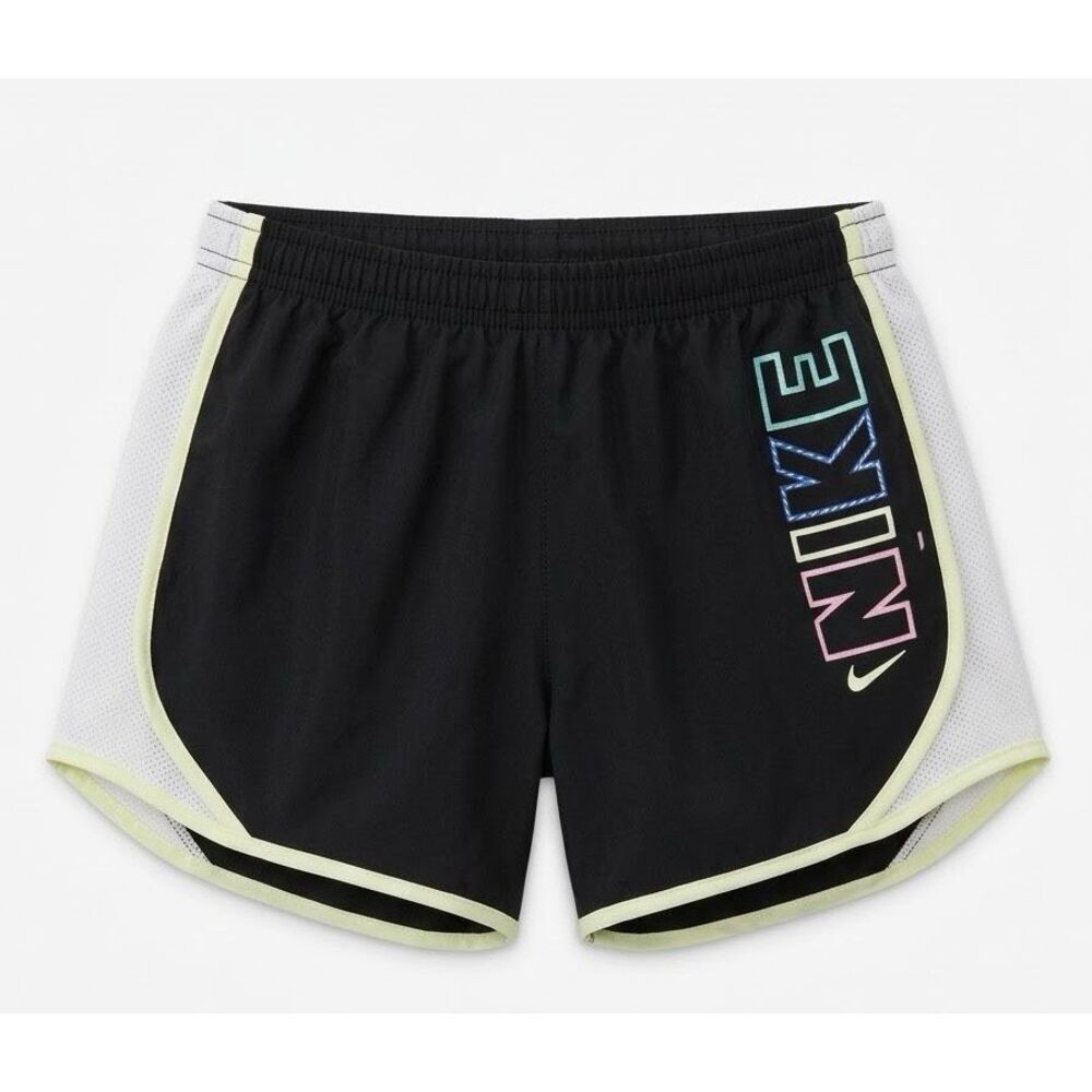 #604. Nike GIRL YOUTH Black/Lime Ice Tempo Dri-FIT Running Shorts